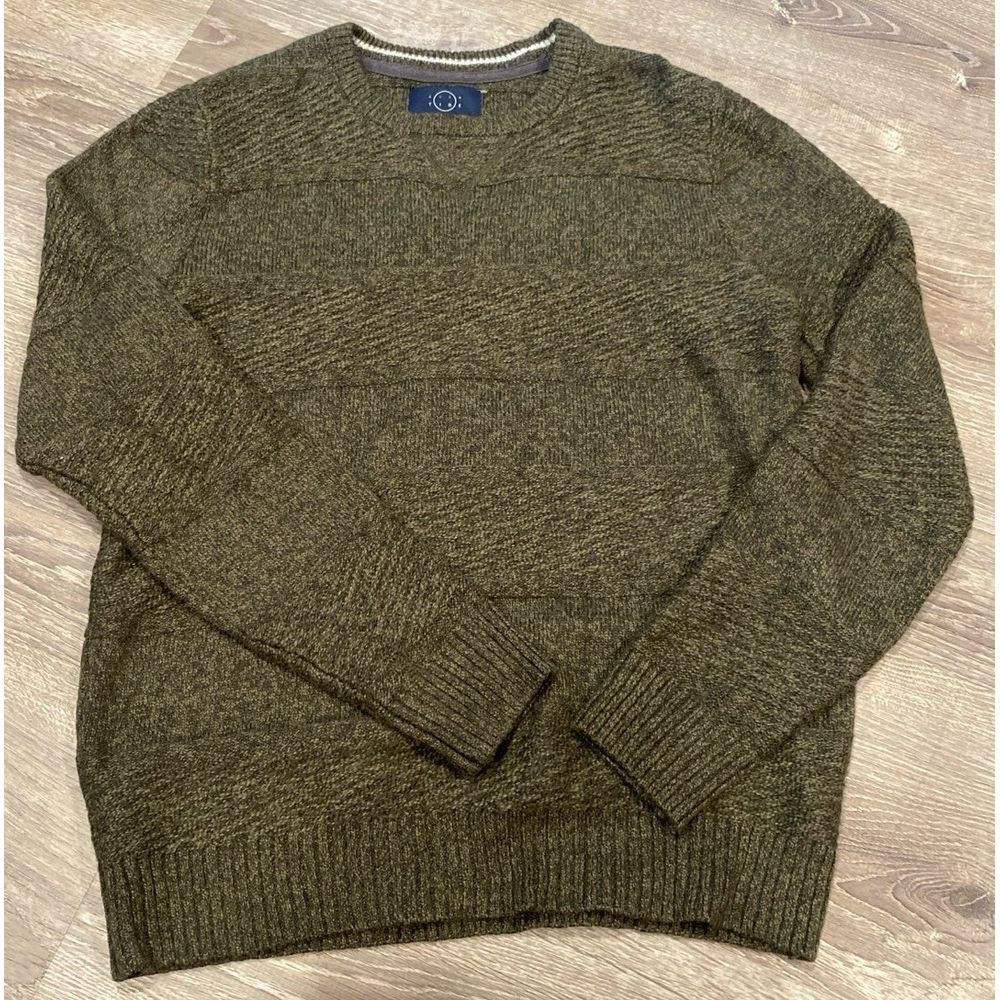 Men's Even Tide Pullover‎ Sweater size Medium Military Olive